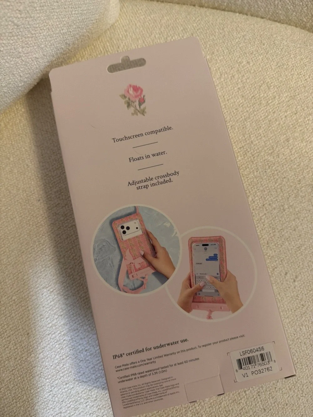 LoveShackFancy waterproof phone pouch